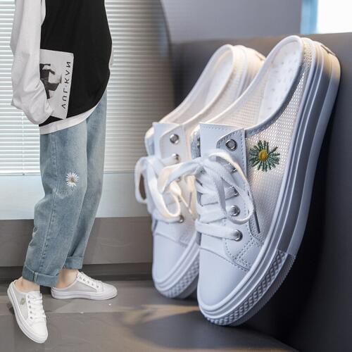 Womens Shoes Summer New Baotou Fashion Slippers Ms. Outer Wear Backless Students Leisure Lazy Sandals