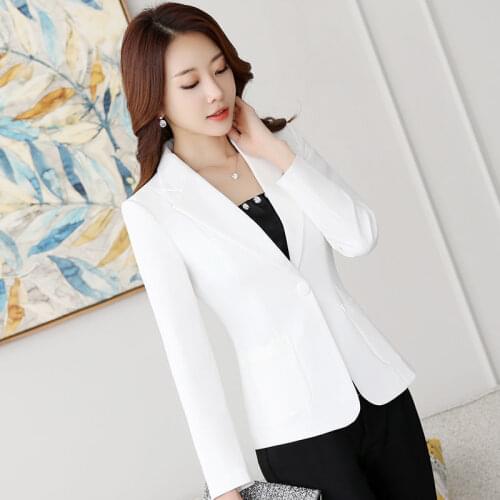 Blazer Women Womens Suit Coat Suit Womens Spring and Autumn Tops Short Casual White Veste Femme