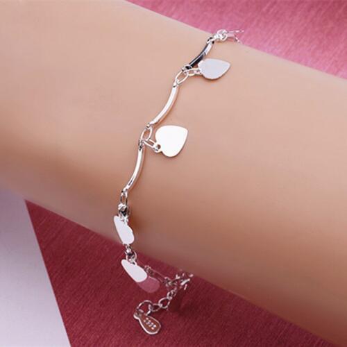2020 New Charm Bracelet Classic Love Heart Chain Bracelets for Women Wedding Accessories Jewelry Wholesale Valentines Day Gift