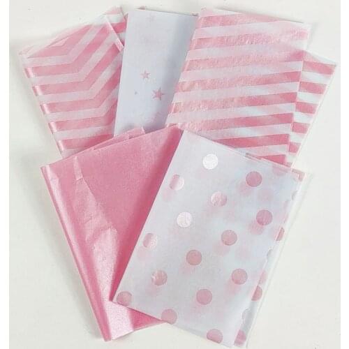 10 Sheets/set Pink Series 50*70cm Tissue Paper Flower Clothing Shirt Shoes Gift Packaging Craft Paper Roll Wine Wrapping Papers