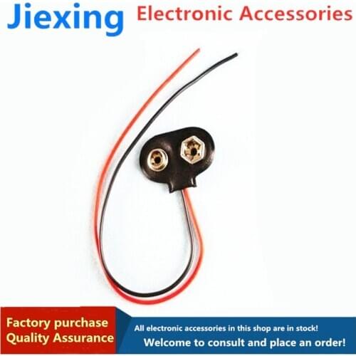 10pcs 9V Battery Snap Connector Clip Lead Wires Holder I Type