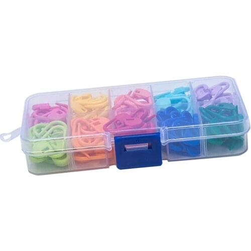 120 Pcs/Set Amazing Knitting Crochet Locking Stitch Needle Clip Markers Holder Tool Plastic pjop