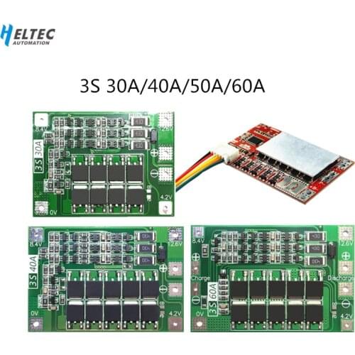 18650 BMS 3S 30A/40A/50A/60A BMS Board with Balance 11.1V 12.6V 3.7V LI-ION Battery Protection Board