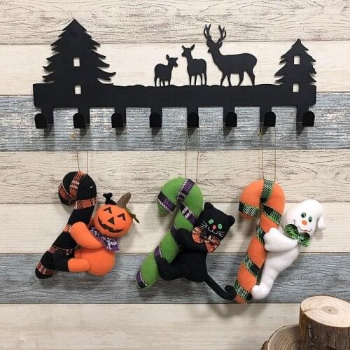 3pcs Halloween Ornament Pendant Cut Witch Cat Ghost Hanging Decoration Indoor/Outdoor Specter Party Ornament Utility