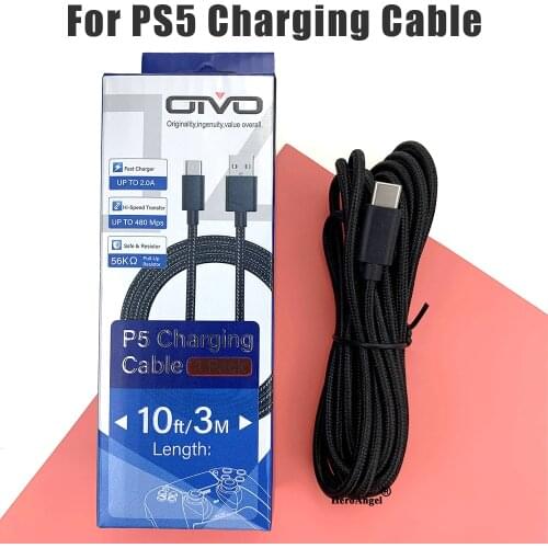 3M Wireless Controller Gamepad Charging Cable For Ps5/switch Pro Usb Type-c Gaming Joystick Power Cord Support Wholesale Cable