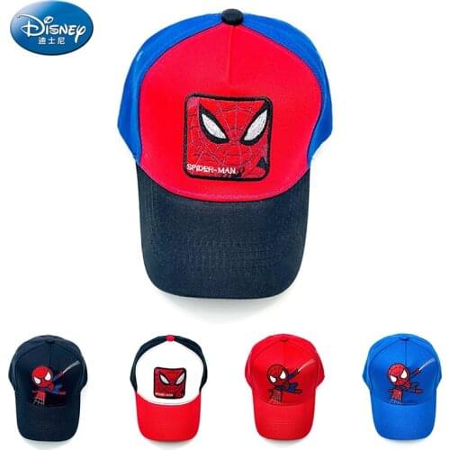 Disney New Europe America Cartoon Embroidery Spiderman Baseball Caps Spring Autumn Cotton Boy Girl Childrens Kids Sun Hats