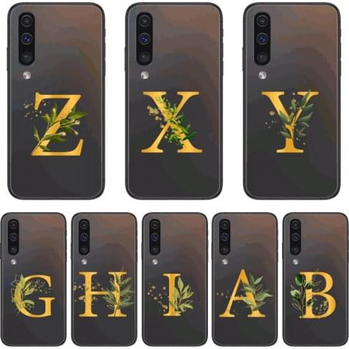 Alphabet Letter X Y Z Phone Case Hull For Samsung Galaxy A 3 5 6 7 8 9 E 2018 Plus 2017 E S Black Shell Art Cell Cover TPU