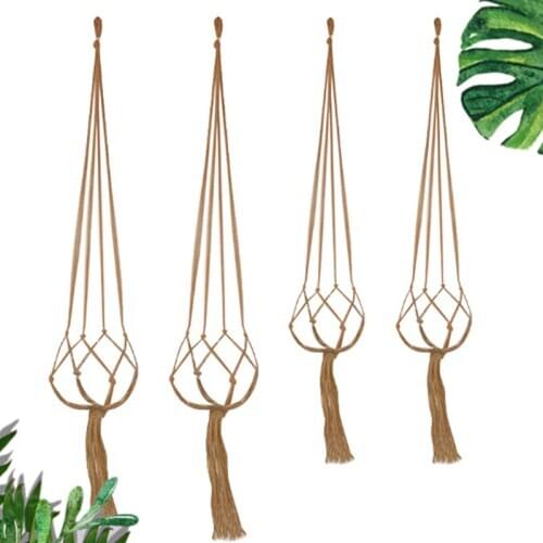 Pot holder macrame plant hanger hanging planter basket jute braided rope craft