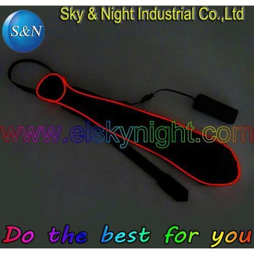Hot Sale and Promotion El Tie (Black) with 2.3mm el wire + 3v -AA Portable Mini Controller(ten color for choosing)
