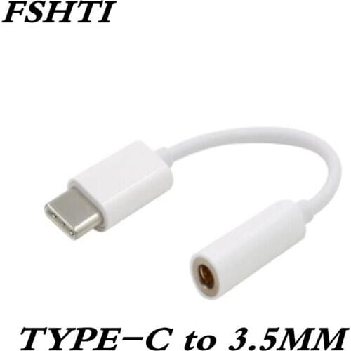 Type-C to 3.5mm Earphone cable Adapter usb 3.1 Type C USB-C male to 3.5 AUX audio female Jack for Xiaomi 6 Mi6 Letv 2 pro 2 max2