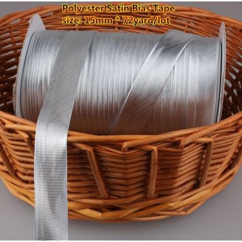 Free shipment--Metallic Bias Tape size:15mm ,72yds Silver for DIY making,Garment Accessories ,handmade for dress sewing material