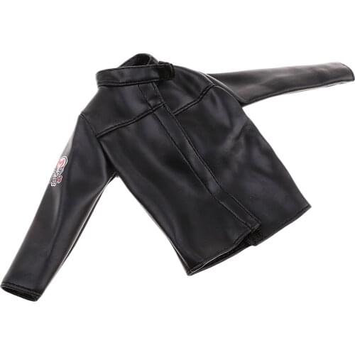 1:6 PU Leather Male Jacket Coat Clothes Clothing for 12'' Action Figure DIY