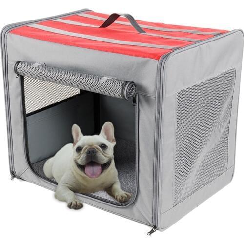 M4Pet Dog Soft Crate For Indoor&Outdoor Use Portable&Breathable Pet Transport Box Car Use Safe Kennel Spacious Dog Carrier