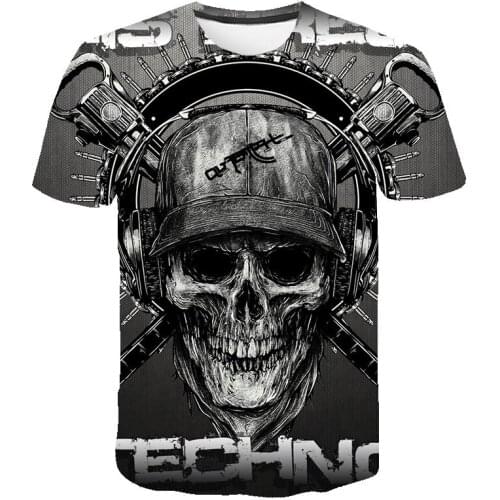 Casual design Skull T-Shirt 3D Printing cosplay off white T shirt summer fashion tshirt Hip Hop Style Short sleeve Classic shirt