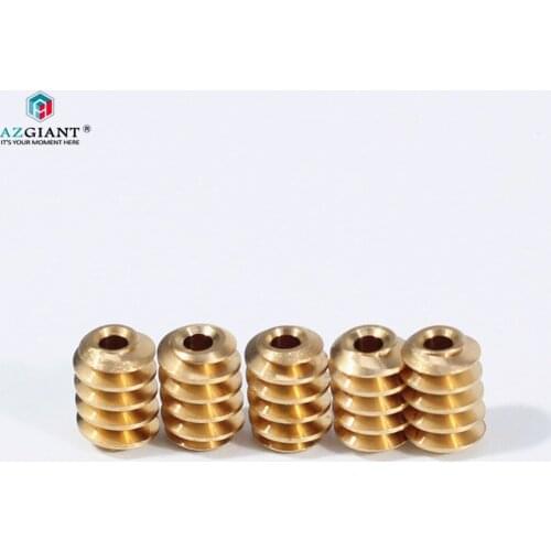 AZGIANT 5pcs M0.5*8mm worm metal gear for motor FC280 retractable side rearview mirror door lock actuator steering lock brass385