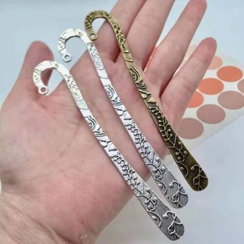 5 pcs Vintage Bookmark charms Hairpin Pendants fit DIY necklace earring bracelet charms Jewelry Making