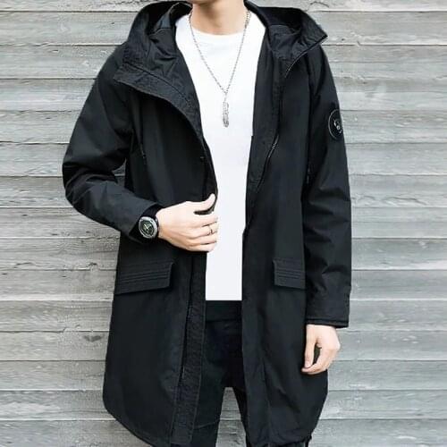 Whisperyyy Men's Hooded Trench Coats