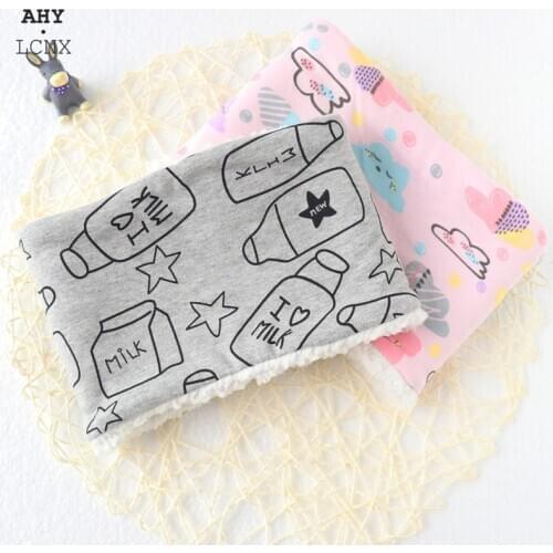 Winter Thicken Warm Baby Scarf For Girls Boys Kids Plush O Ring Velvet Children Cotton Cartoon Kids Neckerchief Collar Scarves
