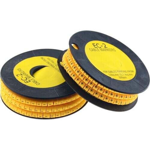 1PCS 0.5 2.5 0.75 1 1.5 2.5 4 Square Number Tube Cable Marker Mark Wire Markerscabe Marker Positive And Negative Signs