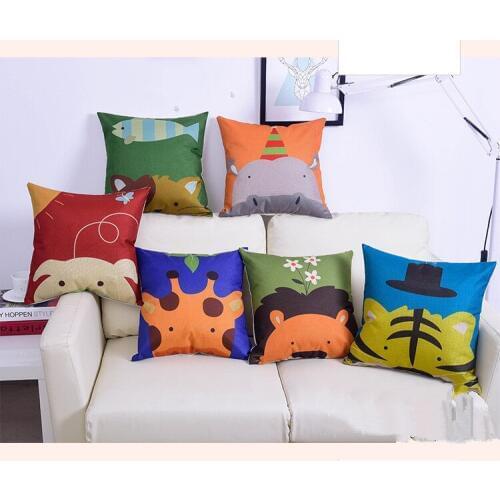 1PC Cartoon Fashion Leisure Sofa Cushion Linen Pillow Home Furnishing Office Sofa Decorative Throw Pillow with Core OU 042
