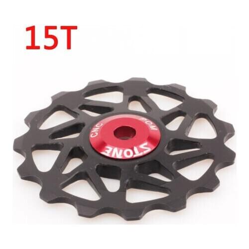 1pcs MTB bicycle Jockey Wheel Rear Derailleur Pulley 15T CNC Resin made