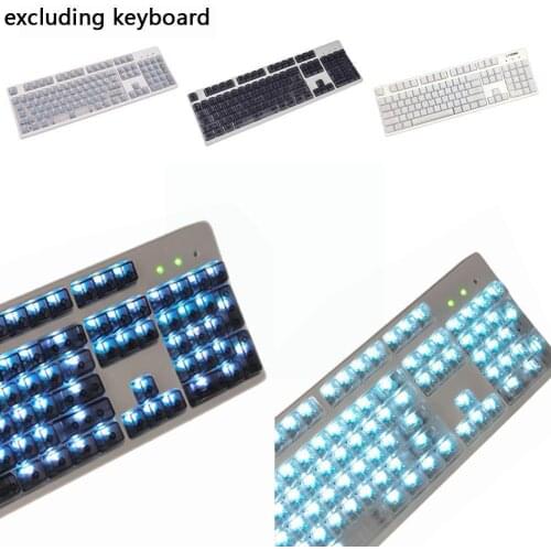 104pcs/set ABS transparent no printed keycaps oem profile engraved No keyboard transparency mechanical keycaps full For MX J0I2
