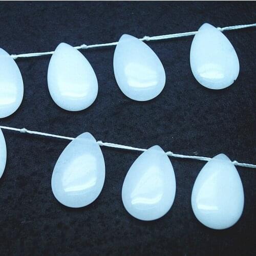 15pcs Nature White Stone Natural Gemstone Loose Beads Accessories Teardrops 18x27mm For Jewelry Designers Lovely Necklaces