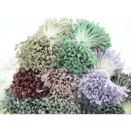 3400pcs 5mm Artificial Mini Rose Stamen Matte Handmade Flowers For Wedding Party Home Decoration DIY Gift Box Wreath Craft