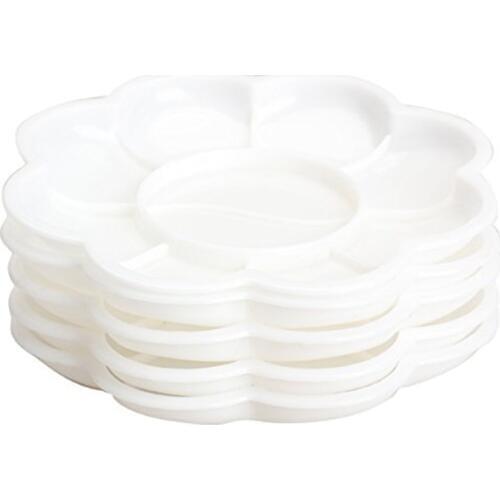 5Pcs Child Plastic Nail Art Watercolor Paint Color Mixing Palette Plate Disk Painting Drawing Tool Supply NEW 10 holes Small