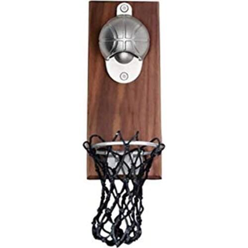 Basketball Beer Opener Wall Mount Bottle Basketball Opener with Embedded Catcher
