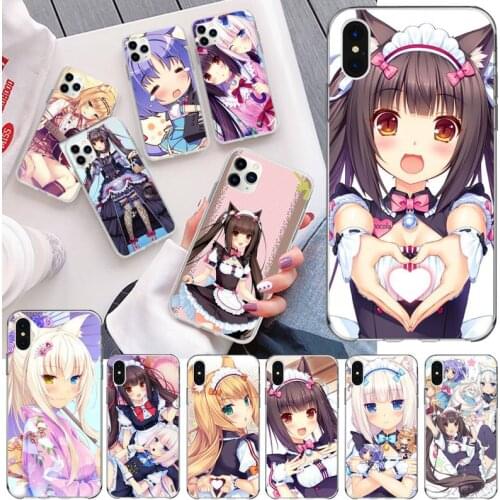 Nekopara Chocola Vanilla Cat Girl Phone Case For iphone 12 11 Pro Max Mini XS Max 8 7 6 6S Plus X 5S SE 2020 XR Silicone Soft