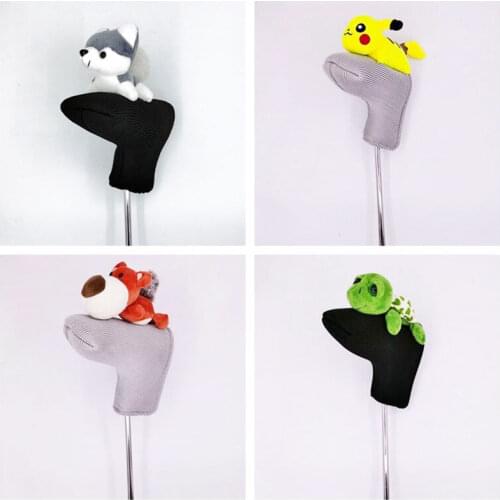 Cartoon Golf Club Wood Headcovers Magnetic Closure putter cover Head Protector Golf Accessories