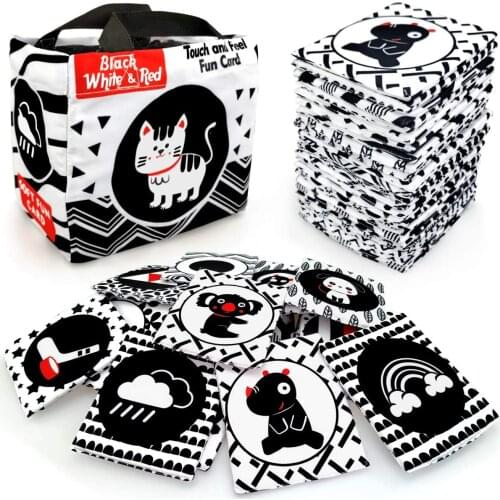 Montessori Baby Toys Educational FlashCard High Contrast Visual Stimulation Learning Paper Education Flash Card Game Sensory Toy