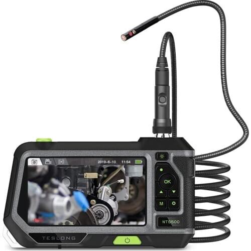 Dual Lens Endoscope Camera with 5" IPS Monitor, Teslong NTS500 Industrial Waterproof Borescope Inspection Camera