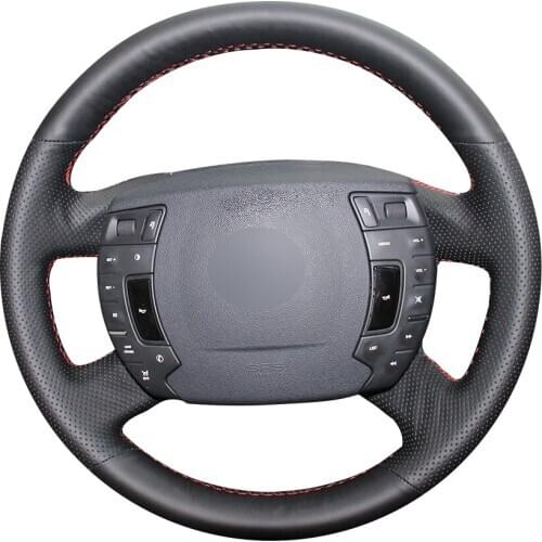 Black Synthetic Leather Car Steering Wheel Cover for Citroen C5 2008-2017