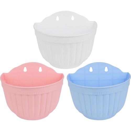 Creative Self Watering Flower Pot Wall Hanging Resin Planter with Hook for Garden and Balcony