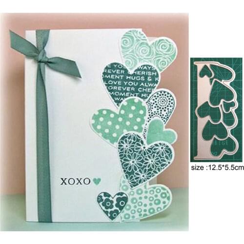 Lace heart border Metal Cutting Die Stencil Template for DIY Embossing Paper Photo Album Cards Making Scrapbooking Dies Cut