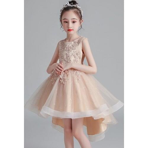 Fashion Children Dress Formal Dress For Girls Mesh Dress Costume Princess Dress Evening Wedding Dress Vestidos For 4-12 Year Old