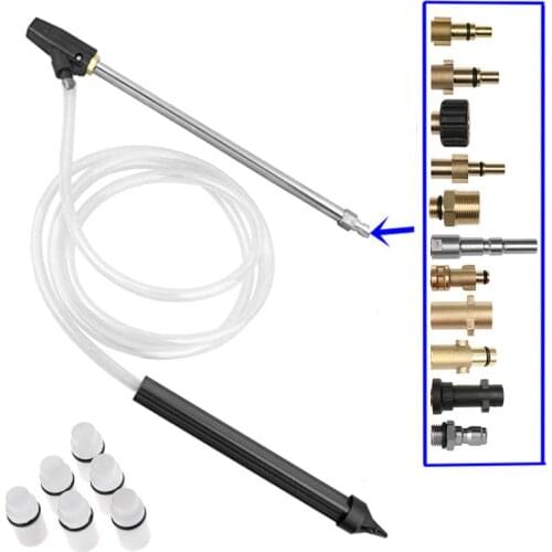 For Karcher/Nilfisk/Elitech/Lavor.Pressure Washer Sandblasting Device Kit, with 1/4 Quick Connector&13 Inch Airbrush Metal Rod