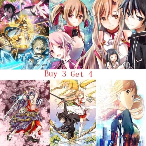 Sao alicization wallpaper Clear Image Wall Stickers Home Decoration Good Quality Prints White Coated Paper