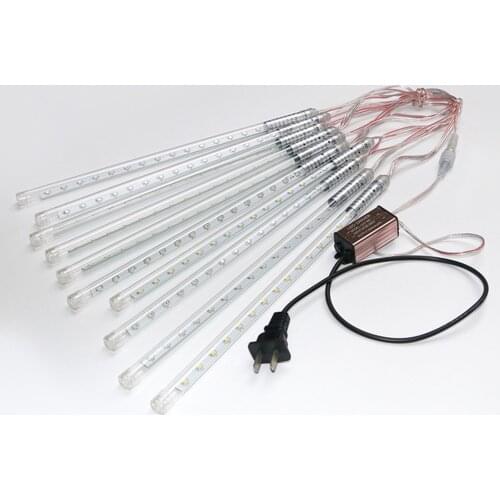 50cm SMD 2835 Christmas Tree Outdoor Garlands Waterproof 50CM Led Meteor Shower Rain Tube with power supply 10pcs/set
