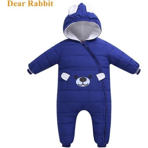 Autumn Winter Newborn Infant Baby rompers boy girl Clothes Animal Style Clothing Romper Cotton-padded Overalls jacket for girls