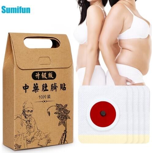10Pcs Chinese Burning Fat Patch Weight Loss Navel Sticker Slimming Patch Slimming Magnet Patch Detox Belly Waist Plaster