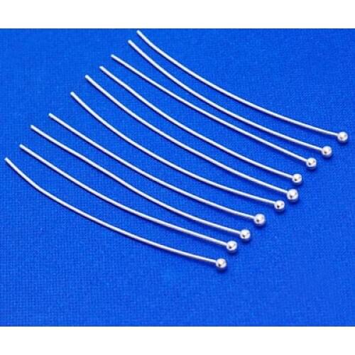 Silver Color Plated Round Ball Dot Headpins Head Pins Hair Pins Hair Decor Styling Tools Accesosries Pack of 100PCS