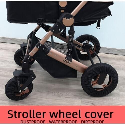 Baby Stroller Wheel Cover Dustproof Wheelchair Tire Protector Pram Wheel Case Q1FE