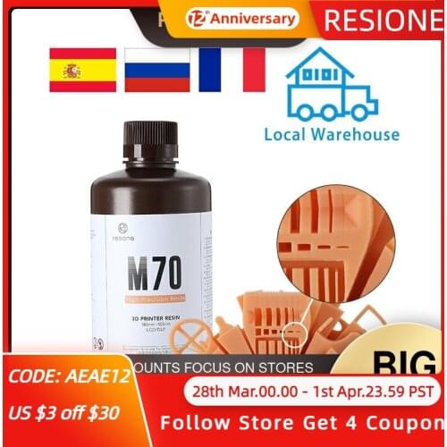 Resione M70 Clear Details Little Smell 3d Printer Resin For Elegoo Anycubic Resin 3D Printer SLA DLP LCD 405nm UV