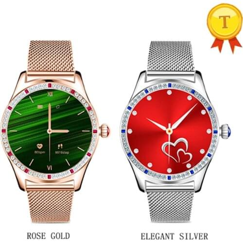 Luxury female Smartwatch Women Sport Fitness Tracker Android IOS Reloj inteligente stainless steel smart watch bluetooth call