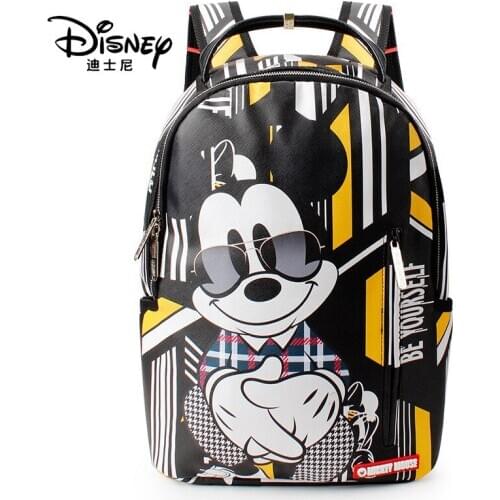 Disney Large Capacity Backpack Mickey Mouse Waterproof Fashion Shoulder Bag Boy Cool Lightweight Hobos Handbag