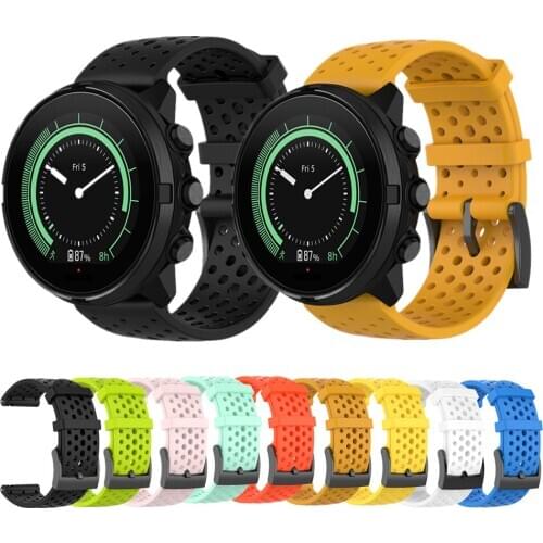 24mm Silicone Replacement Watch Band for Suunto Spartan Sport Strap for Suunto9 Baro Spartan Sport Wrist HR Suunto D5 Wristband