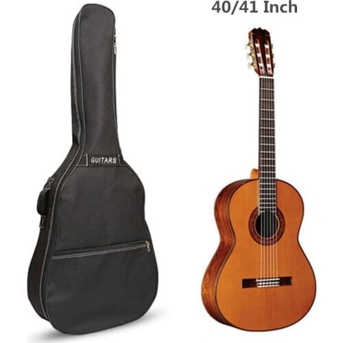40 / 41 Inch Guitar Bag Backpack Oxford Guitar Gig Bag Cover with Double Straps for Classical Guitar